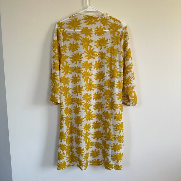 Lavish Floral Burnout Cottagecore Cover Up Bohemian Yellow Swim Beach SMALL - Picture 9 of 11